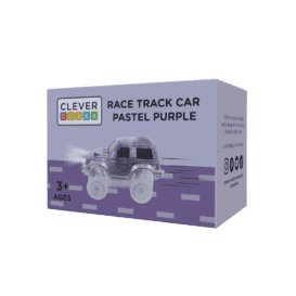 Cleverclixx | Magnetische tegels | Race auto pastel paars