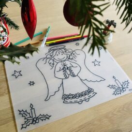 Herkleurbare placemat | Engelientje Christmas