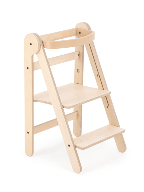 Mamatoyz | Houten opvouwbare leertoren | Naturel | Montessori