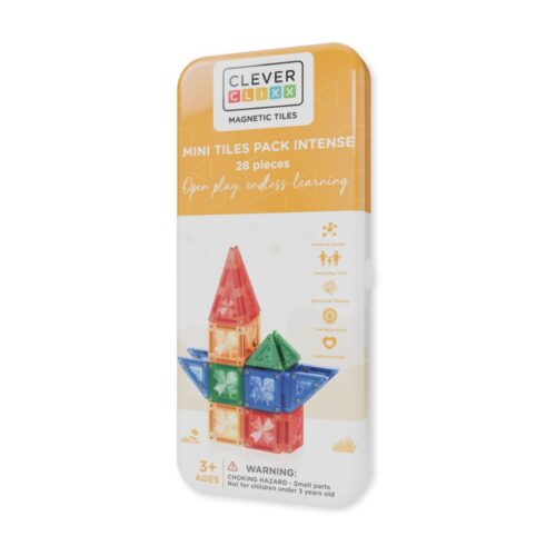Magnetische tegels | Mini tiles | Intense | Cleverclixx | 28 stuks