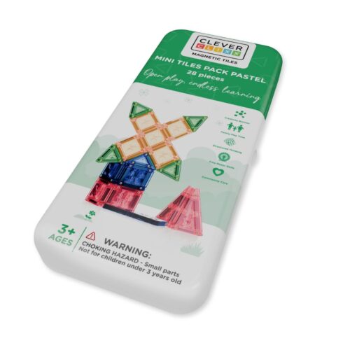 Magnetische tegels | Mini tiles | Pastel | Cleverclixx | 28 stuks - Afbeelding 2